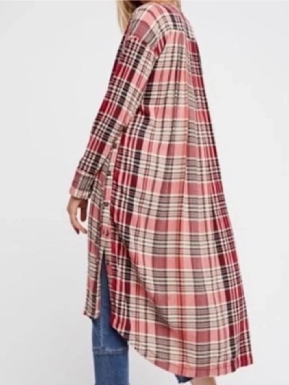 Free People Loralei Plaid Dress-Tunic Size XS